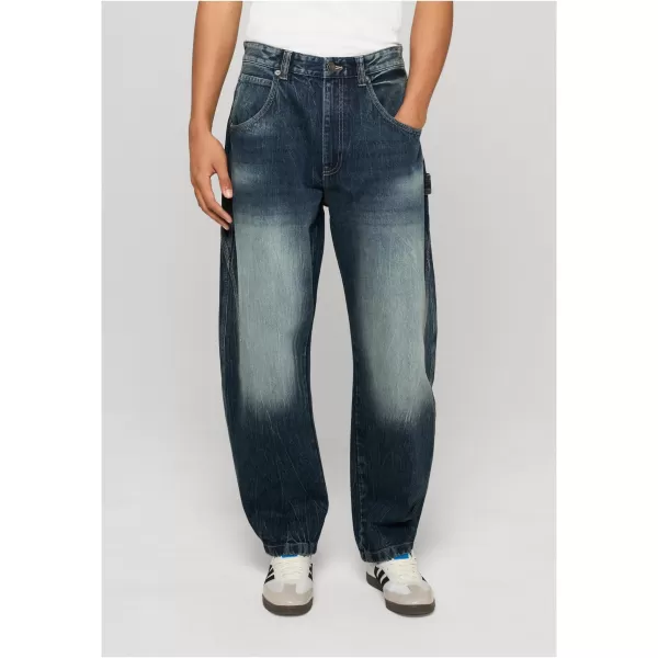  Pánské kalhoty URBAN CLASSICS TB8057 DARK BLUE MARBLE WASHED 