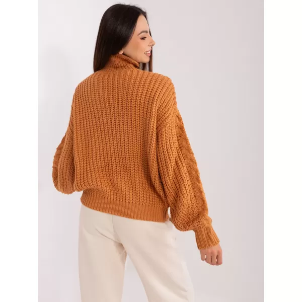  Dámský svetr WOOL FASHION ITALIA AT-SW-2350.91P LIGHT BROWN 