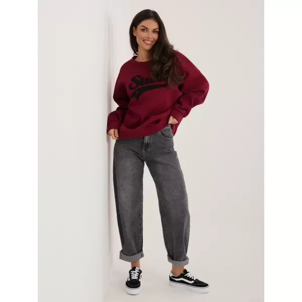  Dámská mikina RUE PARIS RV-BL-A1080.47 BURGUNDY 