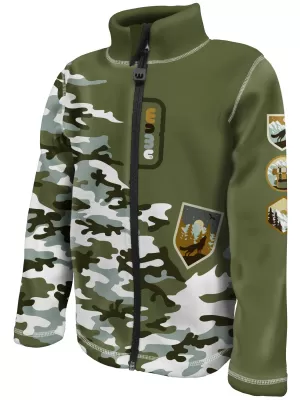 Dětská fleecová mikina WAMU MASKÁČ KHAKI