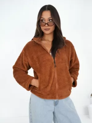 Dámská mikina FACTORY PRICE CS-BL-BT1033.09 LIGHT BROWN