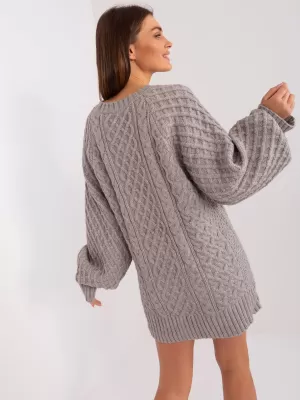 Dámský svetr WOOL FASHION ITALIA AT-SW-2367-2.64P GRAY