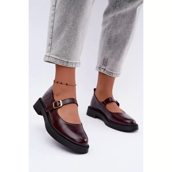  Dámské polobotky BOTO D-245 BURGUNDY 