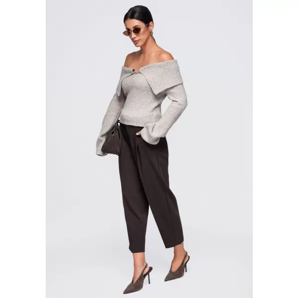  Dámský svetr OMBRE OW-SW-E0011 TAUPE 