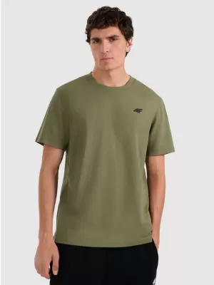 Pánské triko 4F 4FWAW25TTSHM2402 OLIVE
