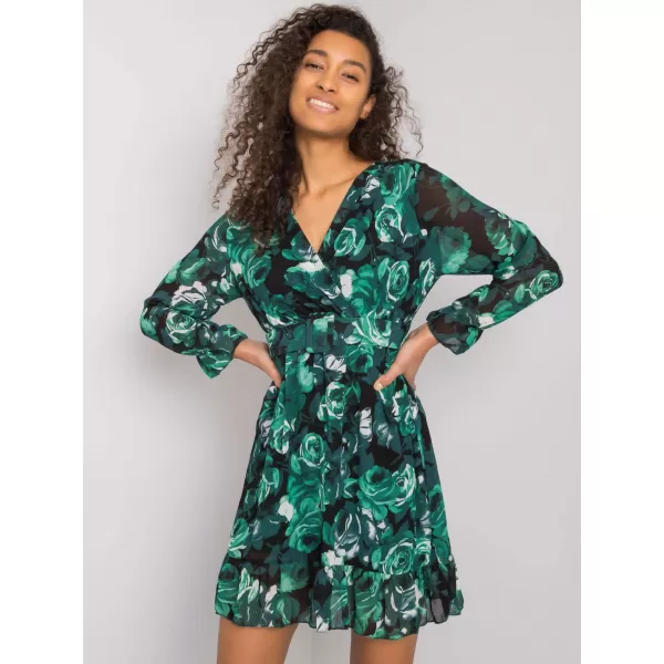  Dámské šaty ITALY MODA DHJ-SK-12220-1.10P DARK GREEN 