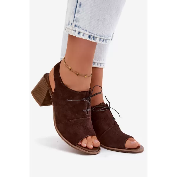  Dámské sandály ZAZOO 40523 CHOCOLATE 