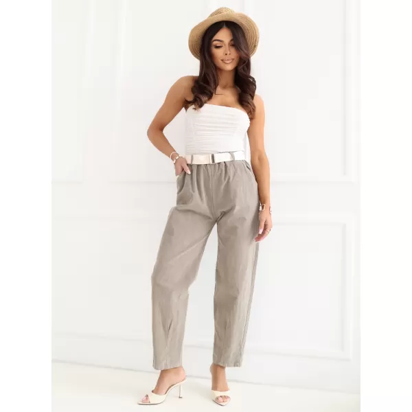  Dámské kalhoty ITALY MODA IT-SP-26016.85 DARK BEIGE 