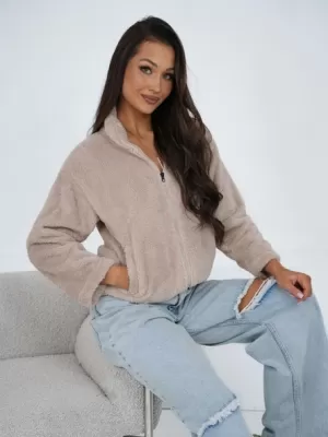 Dámská mikina FACTORY PRICE CS-BL-BT1033.09 LIGHT BEIGE