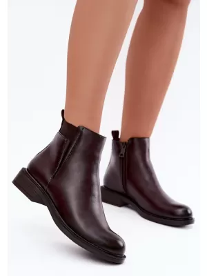Dámské kotníkové boty VINCEZA 58690 BURGUNDY