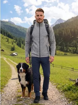Pánská micro fleece mikina MALFINI FACTOR 852 STŘÍBRNÝ MELÍR