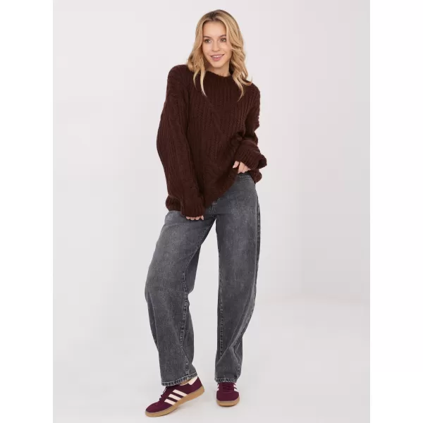  Dámský svetr FACTORY PRICE IN-SW-33831.25 DARK BROWN 