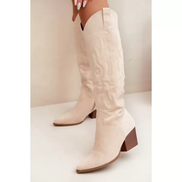  Dámské kozačky BOTO 9697A-1 BEIGE 