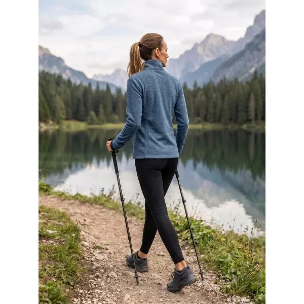  Dámská micro fleece mikina MALFINI FACTOR 853 TMAVÝ DENIM MELÍR 