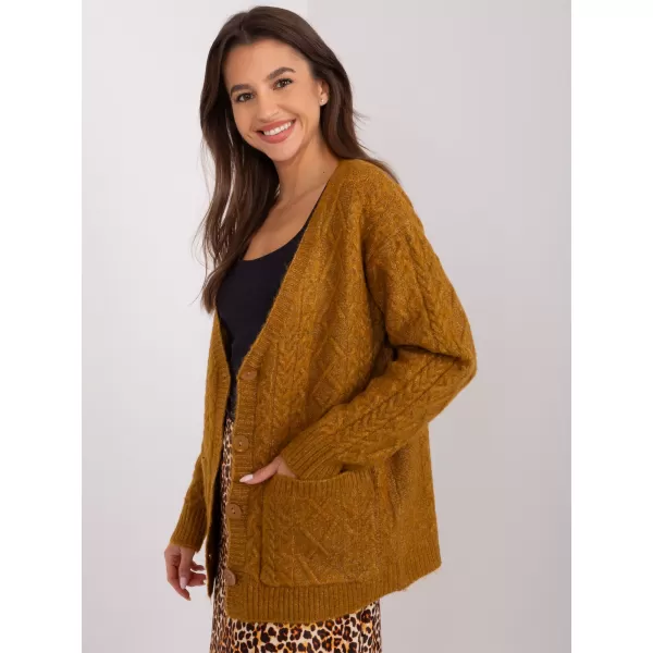  Dámský svetr WOOL FASHION ITALIA AT-SW-2358.31 DARK YELLOW 