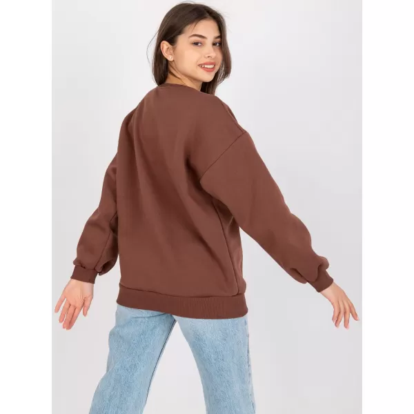 Dámská mikina EX MODA EM-BL-U617.95 DARK BROWN 