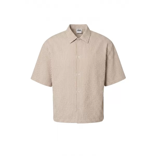  Pánská košile URBAN CLASSICS TB8417-22409 BROWN MOCCA/WHITE 
