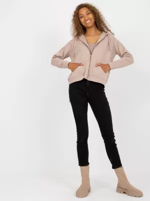 Dámská mikina BASIC FEEL GOOD B-002.65 DARK BEIGE