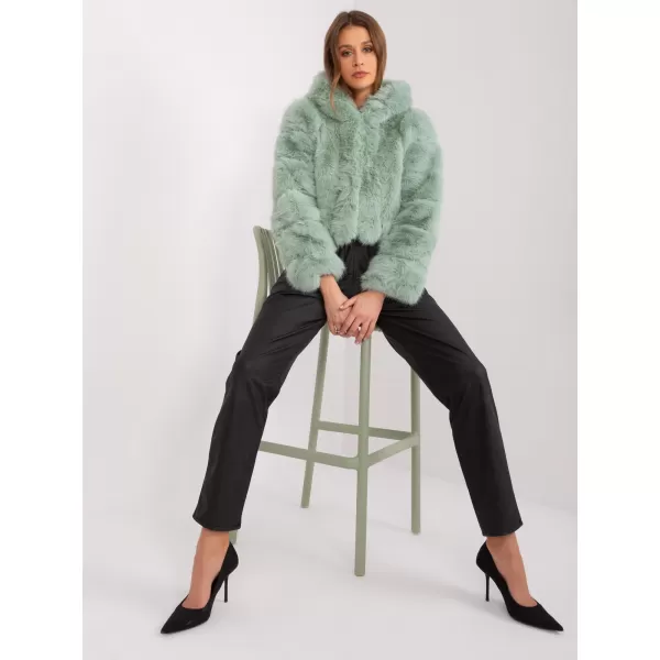  Dámská bunda WOOL FASHION ITALIA AT-KR-2378.96P PISTACHIO 