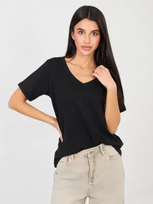 Dámské tričko RUE PARIS RV-TS-A1094.45 BLACK