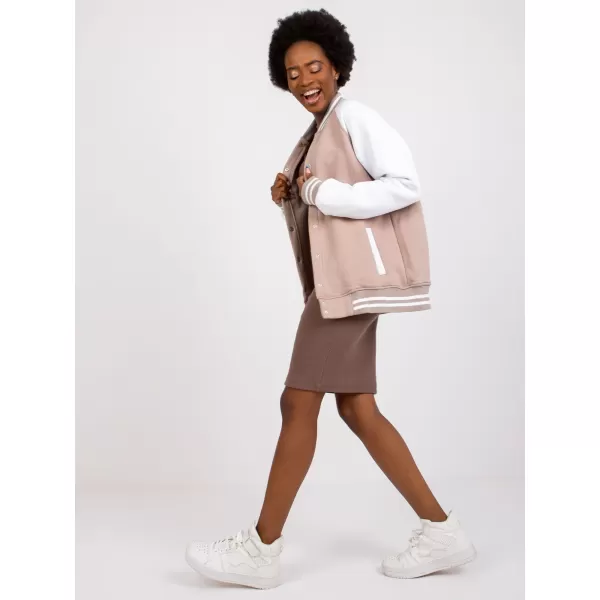  Dámská mikina RUE PARIS RV-BL-7351.28X DARK BEIGE 
