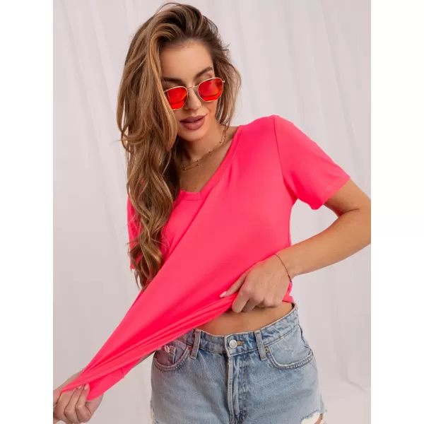  Dámské tričko RUE PARIS RV-TS-A1095.33 FLUO PINK 