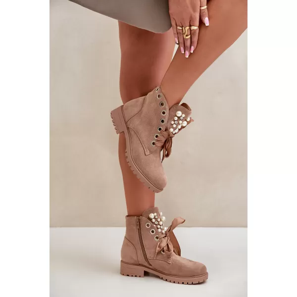  Dámské kotníkové boty BOTO 8371 BEIGE 