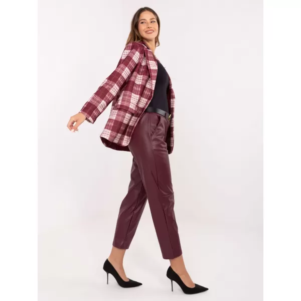  Dámské kalhoty RUE PARIS IT-SP-FL8576.06P BURGUNDY 