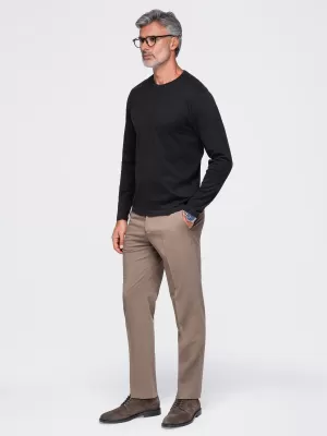 Pánské tričko OMBRE OM-LSBL-0142 BLACK