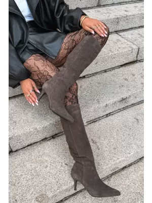 Dámské kozačky BIG STAR SHOES UU274495 BROWN/BEIGE SHADOWS