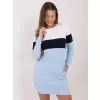 Dámské šaty RUE PARIS RV-SK-5869.04 WHITE-BLUE