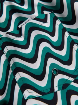 Pánské kraťasy OMBRE OM-SRSS-0221 GREEN AND BLACK