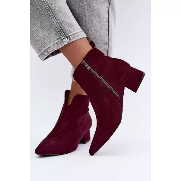  Dámské kotníkové boty BOTO D-334 BURGUNDY 