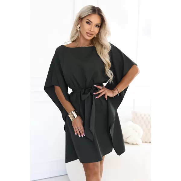  Dámské šaty NUMOCO SOFIA 287-46 TMAVÁ KHAKI 