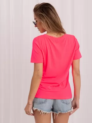 Dámské tričko RUE PARIS RV-TS-A1095.33 FLUO PINK