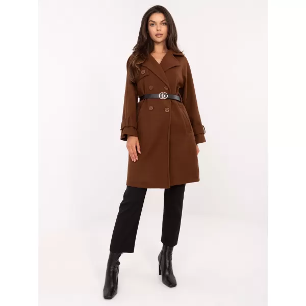  Dámský kabát RUE PARIS IT-PL-FL5712.84 BROWN 