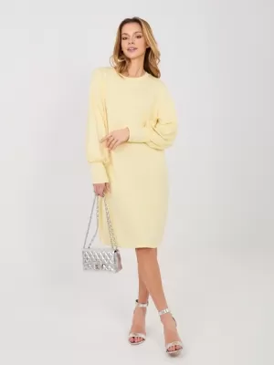 Dámské šaty RUE PARIS RV-SK-A1059.17 BRIGHT YELLOW