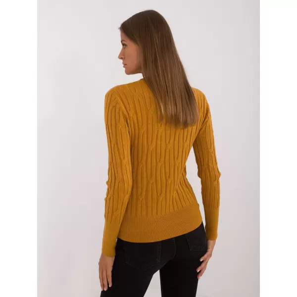  Dámský svetr WOOL FASHION ITALIA AT-SW-2338-2.00 DARK YELLOW 