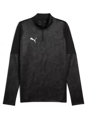 Pánské funkční triko PUMA TEAMCUP TRAINING 1/4 ZIP TOP 659164-03 PUMA BLACK/PUMA SILVER