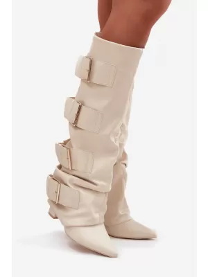 Dámské kozačky BOTO 7677A BEIGE