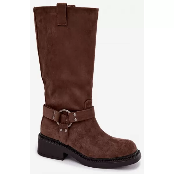  Dámské kozačky BOTO LQ-163 BROWN 