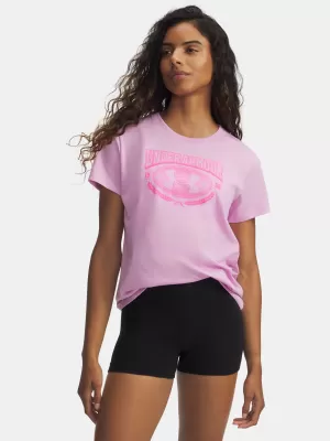 Dámské triko UNDER ARMOUR UA W VARSITY SS 6010592-669 RŮŽOVÁ