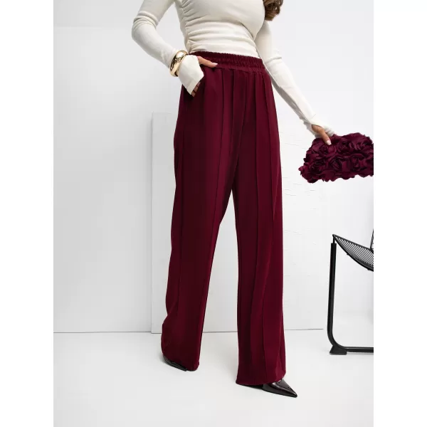  Dámské tepláky RUE PARIS RV-DR-A1062.48 BURGUNDY 