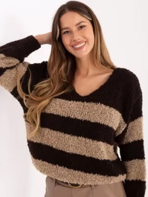 Dámský svetr ITALY MODA MI-SW-WK3031.22 DARK BROWN