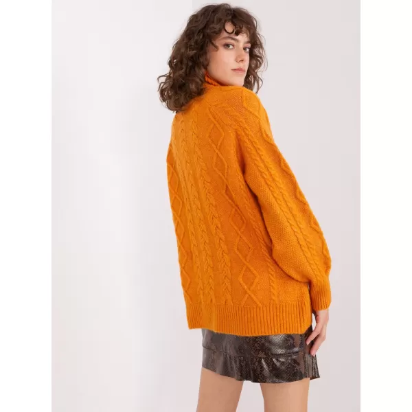  Dámský svetr WOOL FASHION ITALIA AT-SW-2355-2.19P BRIGHT ORANGE 