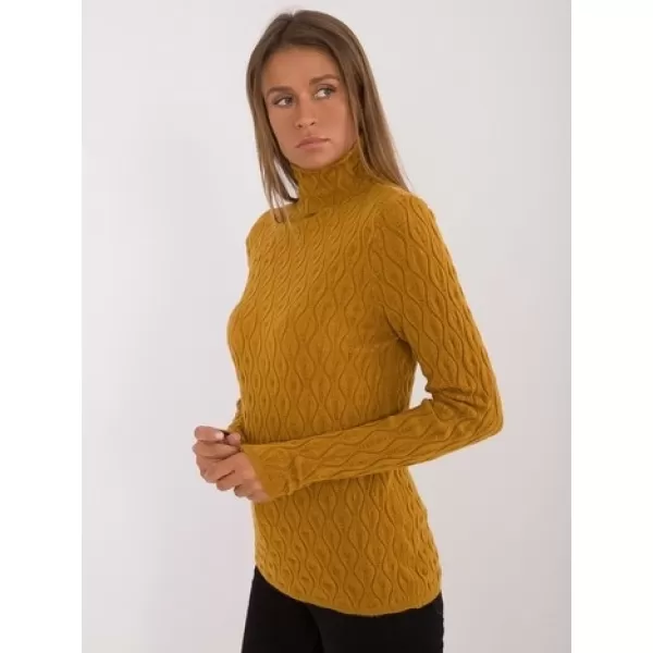  Dámský svetr WOOL FASHION ITALIA AT-SW-2334-2.61 DARK YELLOW 