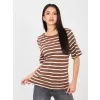Dámské tričko RUE PARIS RV-TS-A1087.74 LIGHT BROWN