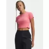 Dámské triko UNDER ARMOUR RIVAL RIB BABY TEE 6000264-600 RŮŽOVÁ