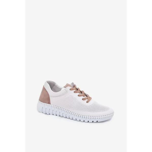  Dámské polobotky ARTIKER 58C3083 WHITE/BROWN 