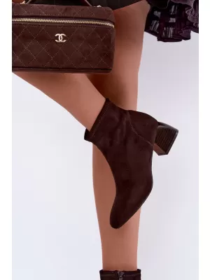 Dámské kotníkové boty BOTO D-338 CHOCOLATE SUEDE